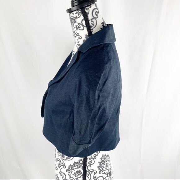 Theory Claude Cropped Linen Silk Jacket - Picture 7 of 9